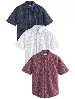 Рубашка обычного кроя на пуговицах Next, цвет Dark blue/Carmine red/White