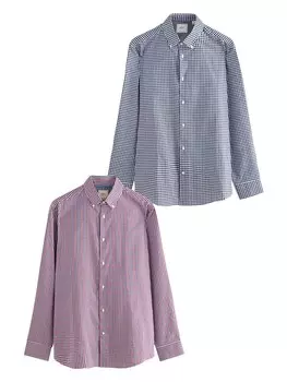 Рубашка обычного кроя на пуговицах Next, цвет Navy/Red