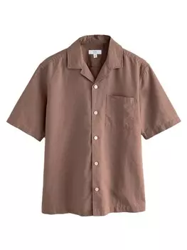 Рубашка обычного кроя на пуговицах Next, коричневый