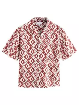 Рубашка обычного кроя на пуговицах Next, красный