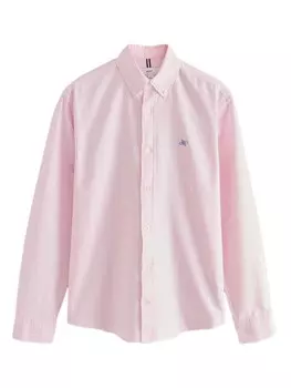Рубашка обычного кроя на пуговицах Next, розовый