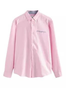 Рубашка обычного кроя на пуговицах Next, розовый