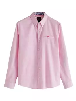 Рубашка обычного кроя на пуговицах Next, розовый