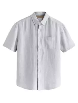 Рубашка обычного кроя на пуговицах Next, серый