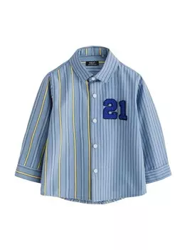 Рубашка обычного кроя на пуговицах Next, синий