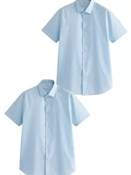 Рубашка обычного кроя на пуговицах Next, синий