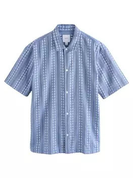 Рубашка обычного кроя на пуговицах Next, синий