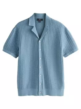 Рубашка обычного кроя на пуговицах Next, синий