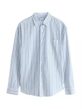 Рубашка обычного кроя на пуговицах Next, синий