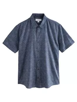 Рубашка обычного кроя на пуговицах Next, темно-синий