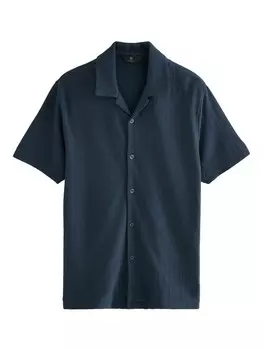 Рубашка обычного кроя на пуговицах Next, темно-синий