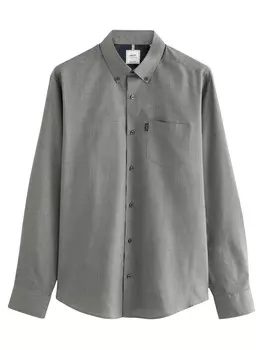 Рубашка обычного кроя на пуговицах Next, темно-серый