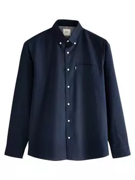 Рубашка обычного кроя на пуговицах Next, темно-синий