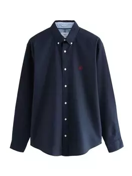 Рубашка обычного кроя на пуговицах Next, темно-синий