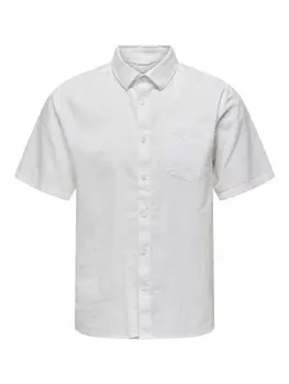 Рубашка обычного кроя на пуговицах Only & Sons ONSCaiden, белый