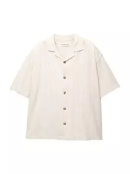 Рубашка обычного кроя на пуговицах Pull&Bear, светло-бежевый