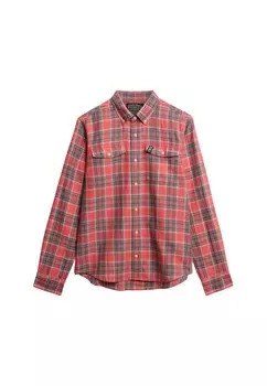 Рубашка обычного кроя на пуговицах Superdry, цвет Cranberry