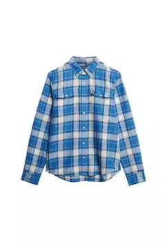 Рубашка обычного кроя на пуговицах Superdry The Merchant Store, синий
