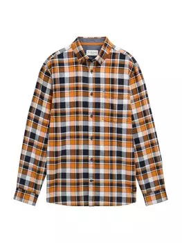 Рубашка обычного кроя на пуговицах TOM TAILOR, цвет Dark orange