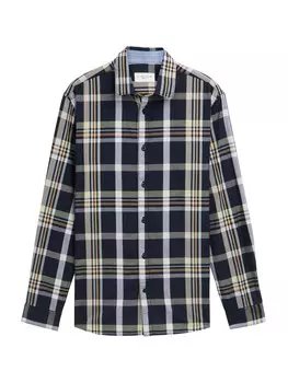 Рубашка обычного кроя на пуговицах TOM TAILOR, морской синий