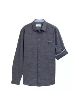 Рубашка обычного кроя на пуговицах TOM TAILOR, темно-синий