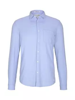 Рубашка обычного кроя на пуговицах TOM TAILOR DENIM Faux, небесно-синий