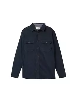 Рубашка обычного кроя на пуговицах TOM TAILOR, темно-синий