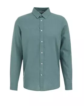 Рубашка обычного кроя на пуговицах WE Fashion, зеленый