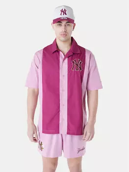 Рубашка обычного кроя New York Yankees Stripe Revere 60596341 New Era, розовый