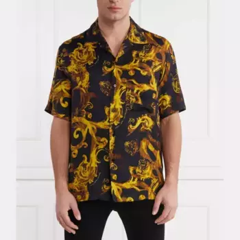 Рубашка обычного кроя от кутюр Versace, черный