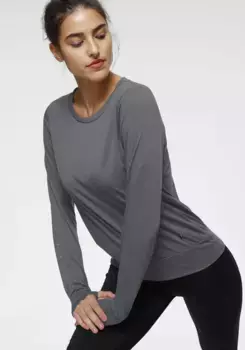 Рубашка Ocean Sportswear с длинными рукавами "Soulwear - Yoga & Relax Shirt - Loose Fit", с отверстиями для большого пальца, антрацит