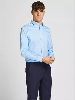 Рубашка очень узкого кроя Jack&Jones, синий