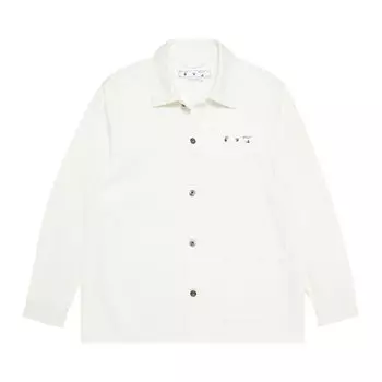 Рубашка Off-White Caravag Arrow Denim Overshirt 'White', белый