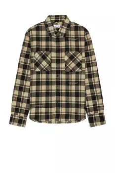 Рубашка Off-White Check Flannel, цвет Beige Black