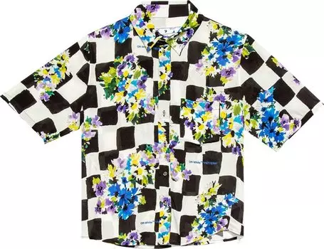Рубашка Off-White Check Flower Shirt 'Multicolor', разноцветный