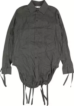 Рубашка Off-White Flannel Pull Up Shirt 'Grey', серый