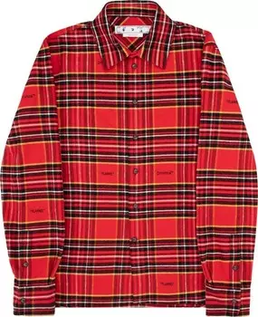 Рубашка Off-White Flannel Skate Shirt 'Red/Black', красный