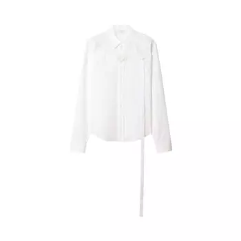 Рубашка Off-White из поплина с пряжкой Белая