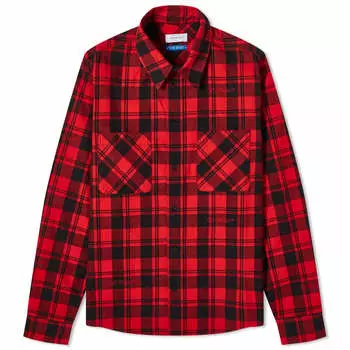 Рубашка Off-White Logo Check Flannel, черный