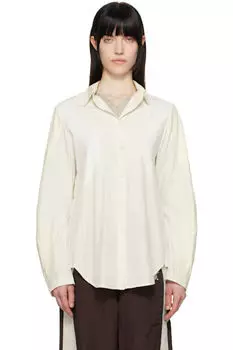 Рубашка Off-White с изогнутыми вставками OPEN YY