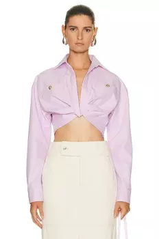 Рубашка Off-White Twist Cargo Crop, сиреневый