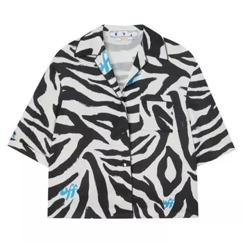 Рубашка Off-White Zebra Patterned Shirt, черный
