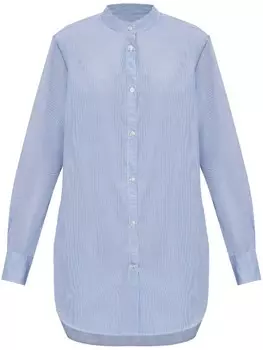 Рубашка Officine Generale в полоску из поплина, синий