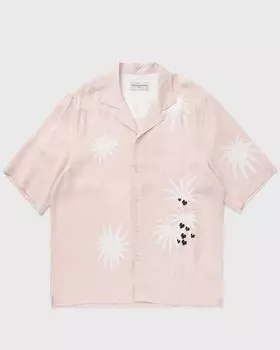 Рубашка Officine Gnrale Eren Ss Shirt Lyocell, цвет smokedpink/white