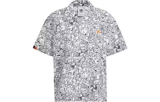 Рубашка Okawara мужская белая Adidas Originals, белый