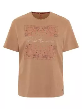 Рубашка Oklahoma Jeans, светло-коричневый/темно-коричневый