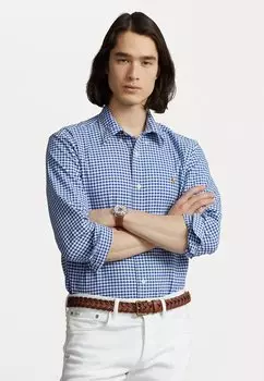 Рубашка ОКСФОРДСКАЯ РУБАШКА CUSTOM FIT Polo Ralph Lauren, синий/белый в мелкую клетку