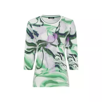 Рубашка Olsen, светло-серый/травяно-зеленый