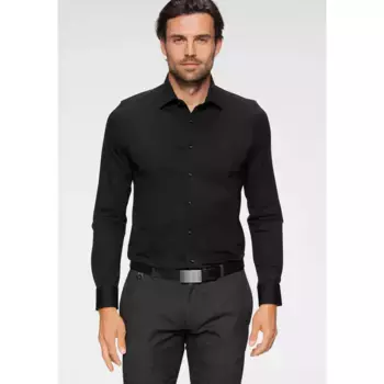 Рубашка OLYMP с длинными рукавами "Luxor 24/Seven Contemporary Fit Jersey Shirt" из материала, подавляющего неприятные запахи, черный