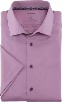 Рубашка OLYMP с короткими рукавами "Luxor Modern Fit", качество 24/7 Dynamic Flex, фуксия